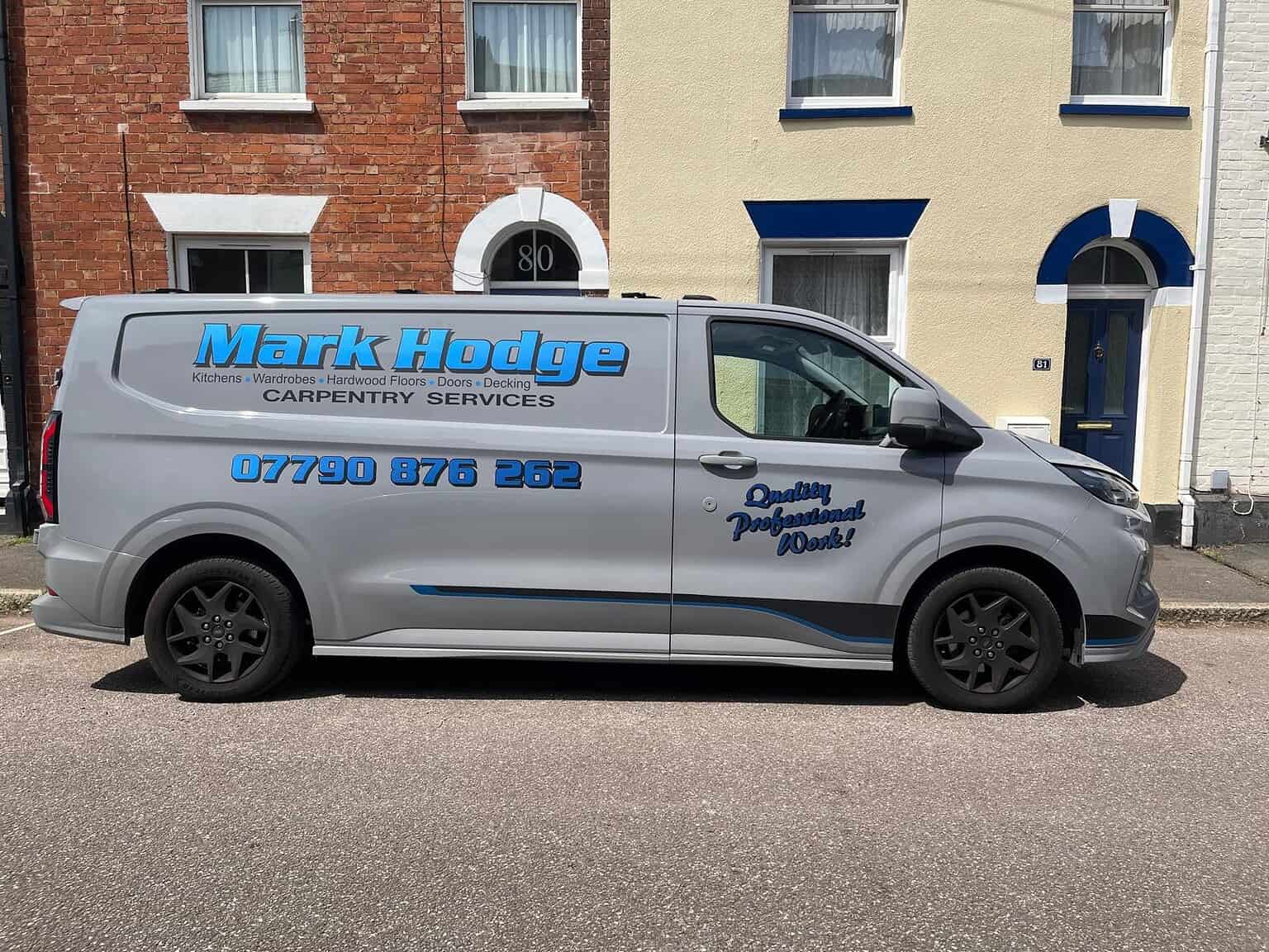 Carpentry services van for Mark Hodge Carpentry in Exeter.